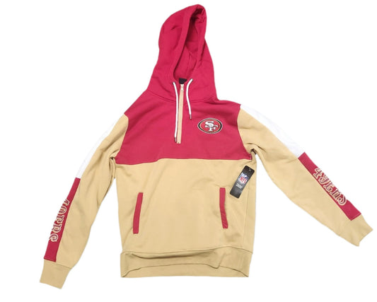 49ers Classic Hoodie with Neck Zipper: Red & Gold Legacy - Unrestricted Goods