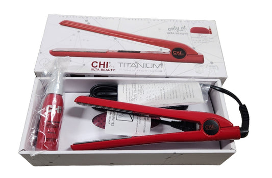 CHI Titanium 1" Flat Iron – Red ULTA Exclusive Hair Straightener - Unrestricted Goods