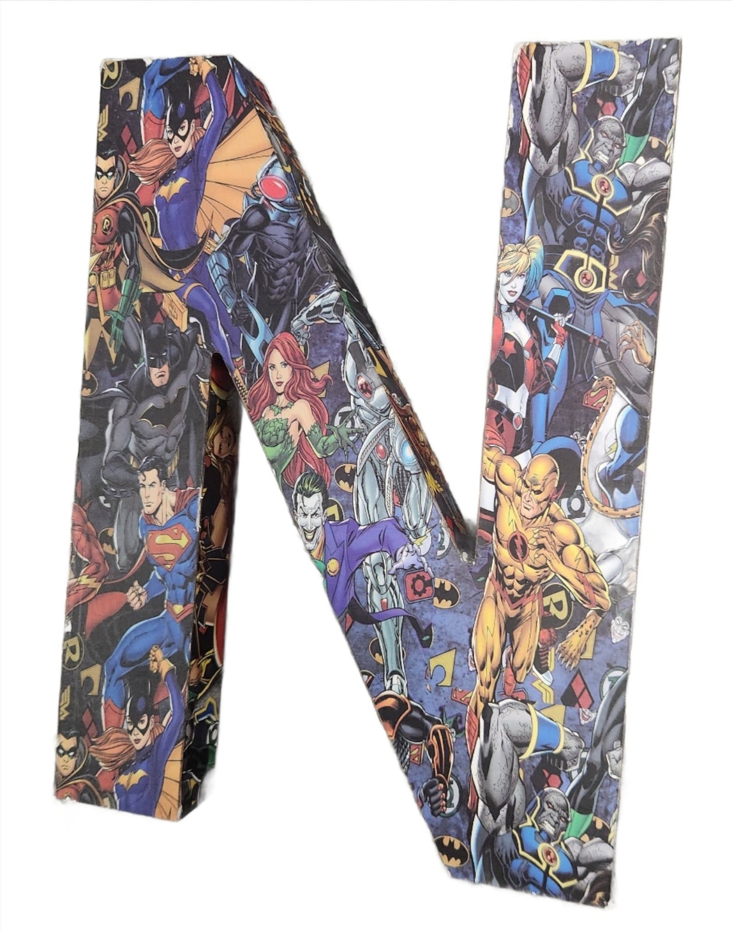 DC Comics 3D Wall Art – Letter N | Superhero Decor 8x10 Inch Print - Unrestricted Goods