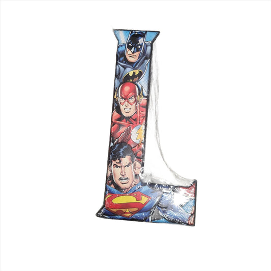 DC Comics 3D Wall Art – Superman, Batman & The Flash Featured Letter "L" Superhero Decor 5x10 Inch Print - Unrestricted Goods