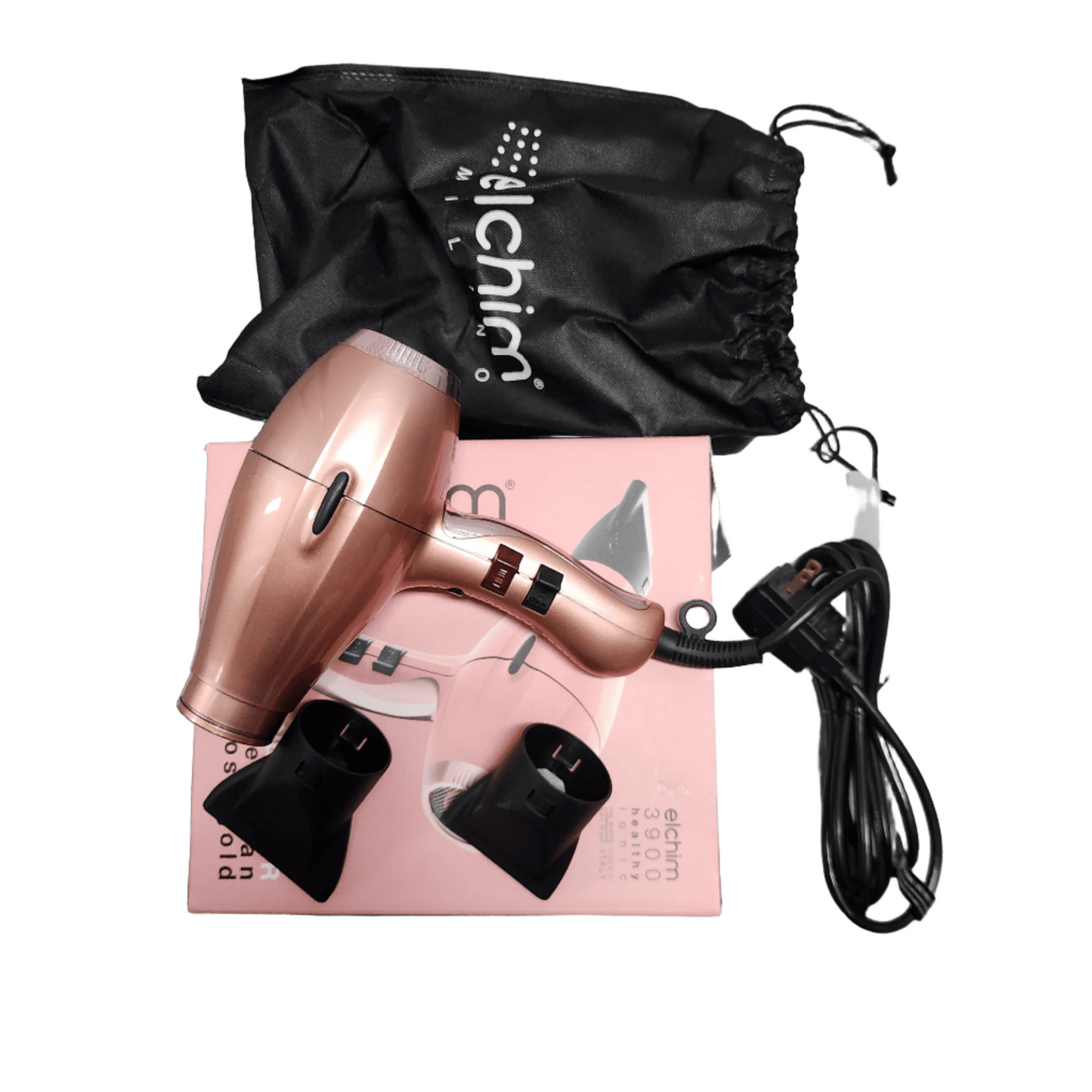 Elchim 3900 Healthy Ionic Hair Dryer – Venetian Rose Gold, Made in Italy - Unrestricted Goods