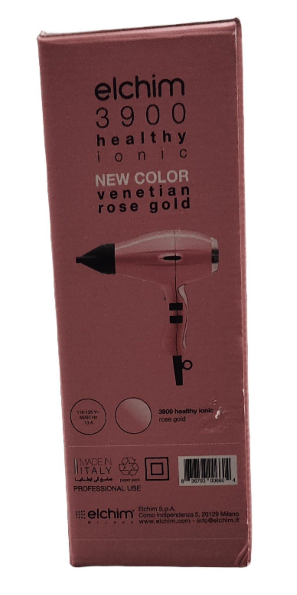 Elchim 3900 Healthy Ionic Hair Dryer – Venetian Rose Gold, Made in Italy - Unrestricted Goods