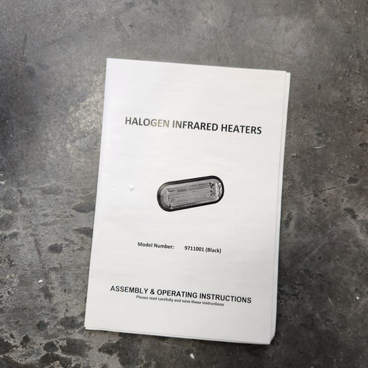 Electric Halogen Infrared Patio Heater 1500W - Unrestricted Goods