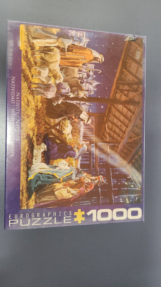 EuroGraphics Nativity 1000‑Piece Jigsaw Puzzle – 19.25" x 26.5" - Unrestricted Goods