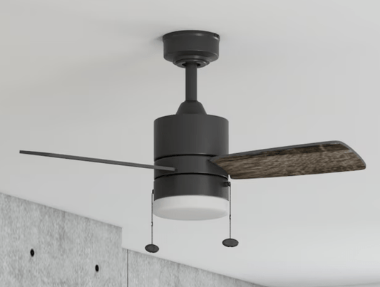 Harbor Breeze Monroem 32 - Inch Bronze Ceiling Fan with Integrated LED Light – 3 - Blade Indoor Fan - Unrestricted Goods