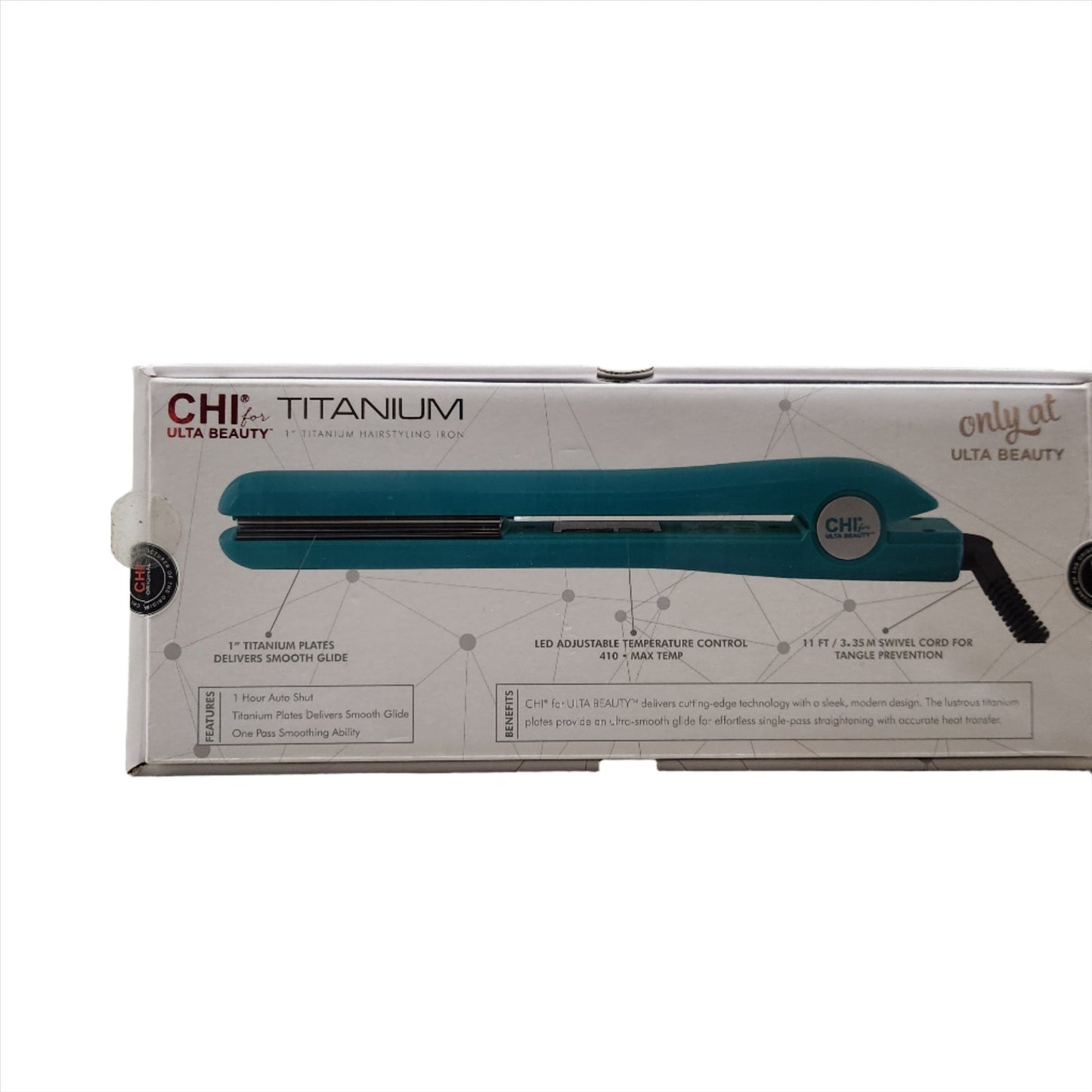 HI Titanium 1" Flat Iron – Teal ULTA Exclusive Hair Straightener - Unrestricted Goods