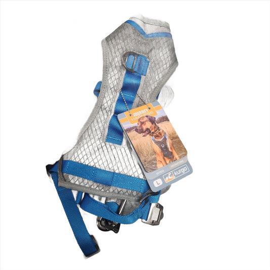 Kurgo Journey Air Dog Harness – Large Grey/Blue No - Pull Vest for Active Dogs, Hiking & Walking - Unrestricted Goods