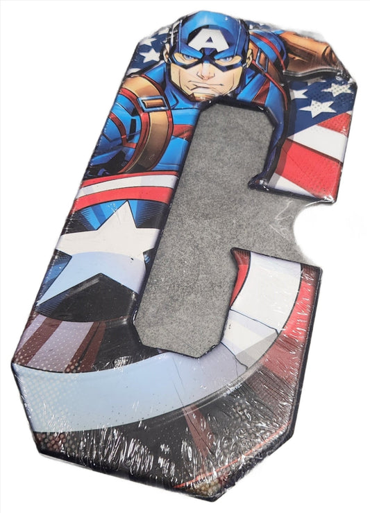 Marvel Captain America “C” Wall Decor – 5x10 Inch Wooden Sign Featuring Superhero Letter Art - Unrestricted Goods