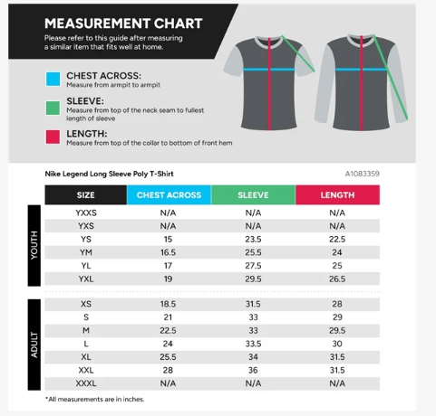 Nike Legend Long Sleeve T-Shirt – Medium, Royal Blue, Lightweight Polyester Performance Fit - Unrestricted Goods