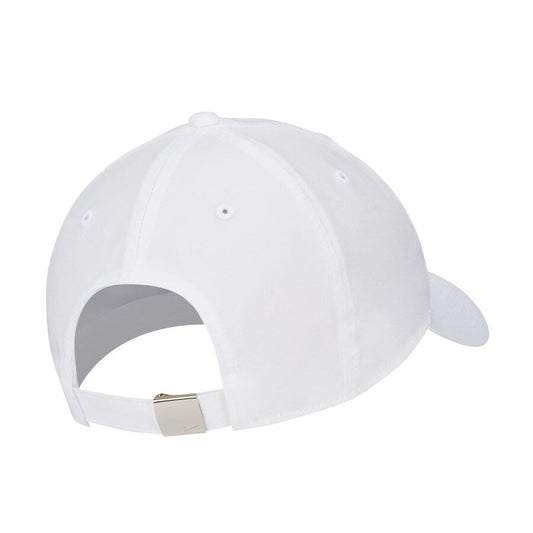 Nike Metal Swoosh Club Adjustable Hat – White Unisex Dri - FIT Performance Cap with Sleek Metal Logo - Unrestricted Goods