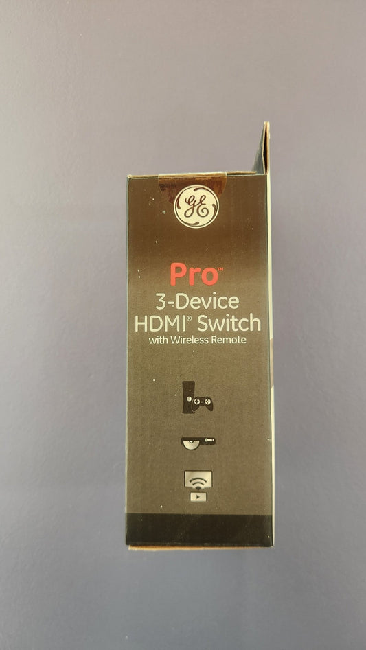 Pro 3‑Device HDMI Switch w/ Wireless Remote – 4K Ultra HD / 1080p – 3‑Port HDMI Selector - Unrestricted Goods