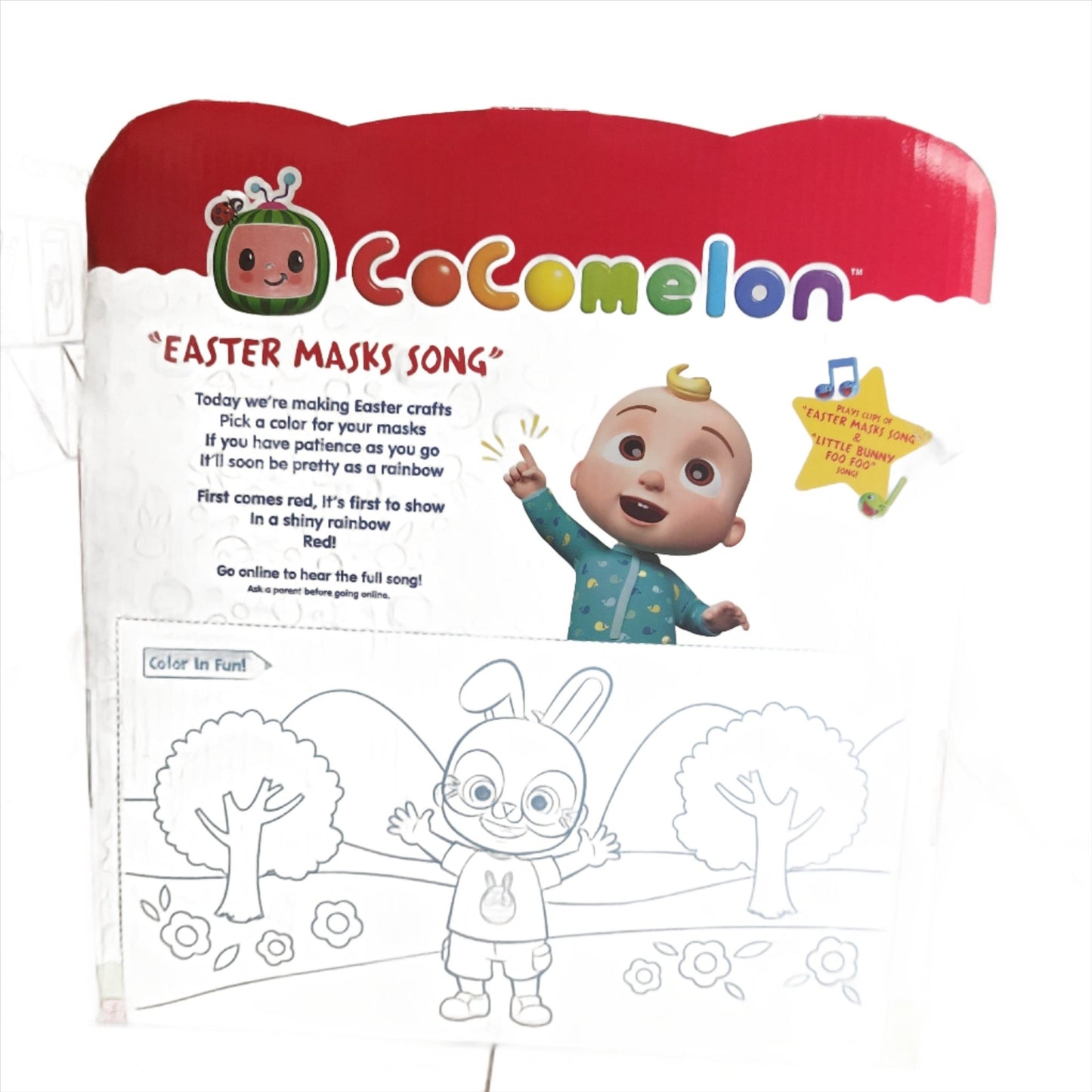 Springtime CoComelon JJ Doll – Easter Bunny Plush with Sounds and Egg Accessory - Unrestricted Goods