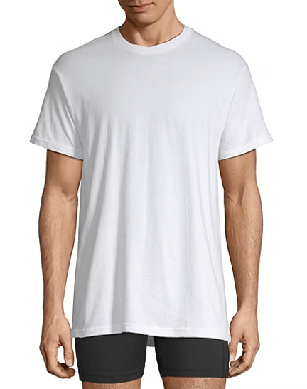 Stafford Men's Super Soft Crew Neck T-Shirts – 4 - Pack, 100% Cotton, White, All - Day Comfort - Unrestricted Goods