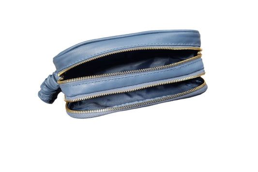Tartan + Twine Blue Cosmetic Bag – Travel Chic Makeup Organizer, Stylish & Compact - Unrestricted Goods