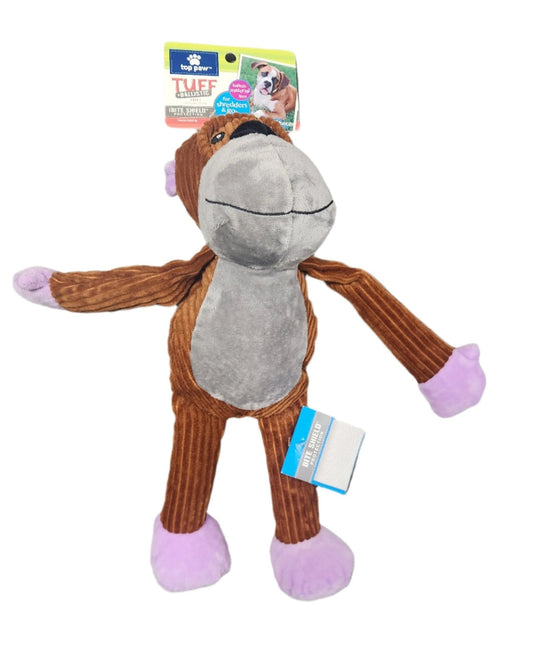 Top Paw Tuff Ballistic Dog Toy - Monkey with Squeaker - Unrestricted Goods