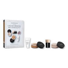 bareMinerals Vegan Makeup Starter Kit – 4 - Piece Mineral Set with Primer, Foundation, Brush & Setting Powder - Unrestricted Goods