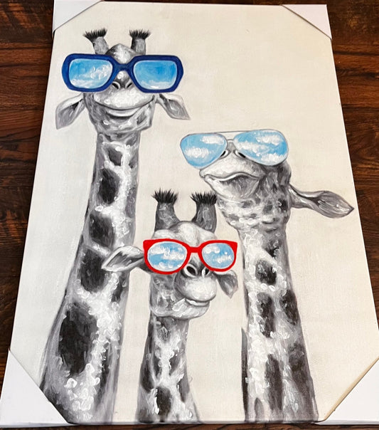 Cool Giraffes Wall Art – Quirky Safari Style for Modern Home Décor - Unrestricted Goods