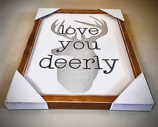 Love You Deerly Wall Art – Rustic Woodland Charm for Home & Nursery Decor - Unrestricted Goods