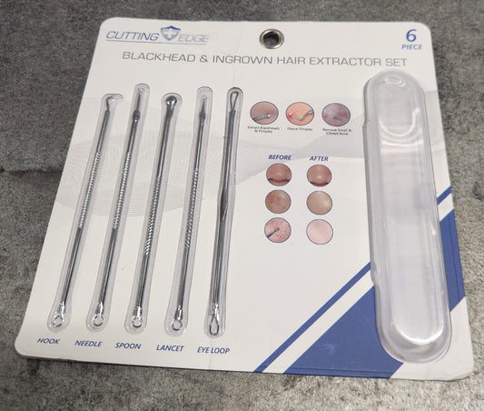 Blackhead & Ingrown Hair Extractor Set – Professional Stainless Steel Tools for Clear Skin
