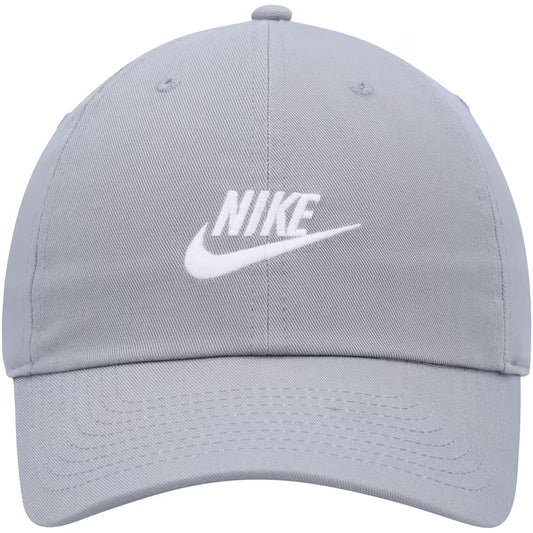 Features a curved bill and bold embroidered Nike Futura logo for a clean, sporty front look.