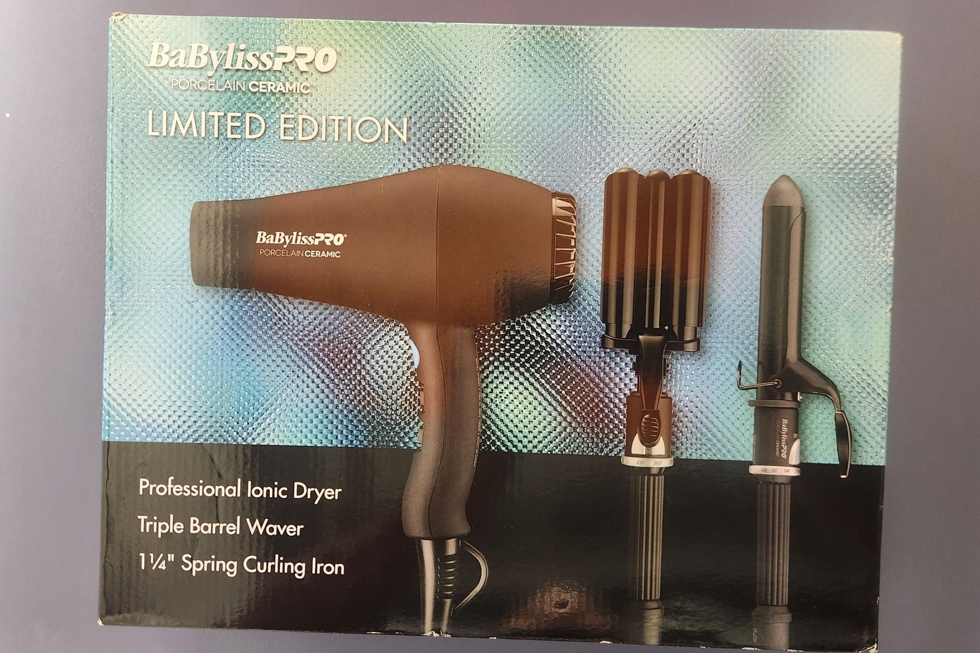 BaBylissPRO Ceramic Limited Edition Styling Set – Ionic Dryer + Triple Barrel Waver + 1¼" Curling Iron - Unrestricted Goods