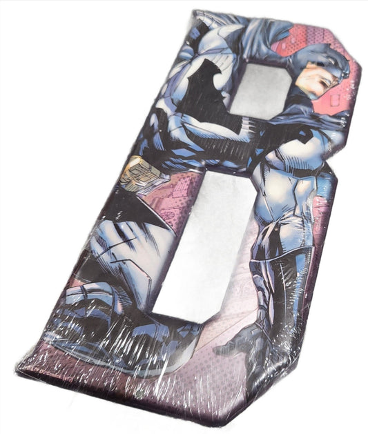 DC Batman ‘B’ Wall Art – 5x10 Inch Wooden Sign Featuring Iconic Batman Letter Design – Superhero Room Decor for Fans & Kids - Unrestricted Goods