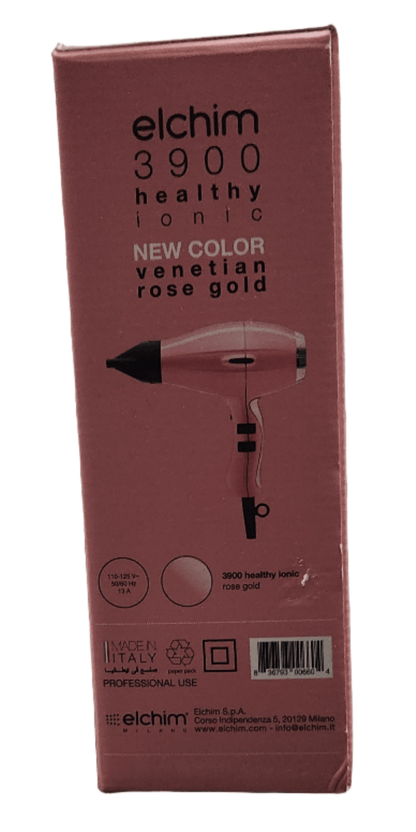 Elchim 3900 Healthy Ionic Hair Dryer – Venetian Rose Gold, Made in Italy - Unrestricted Goods