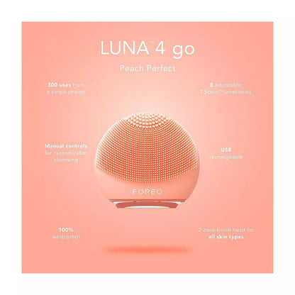 FOREO LUNA 4 go Facial Cleansing & Massaging Device – Travel - Friendly Skincare Tool - Unrestricted Goods