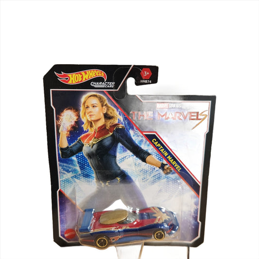 Hot Wheels Marvel Captain Marvel Character Car – 1:64 Die - Cast by Mattel, Collector’s Edition - Unrestricted Goods