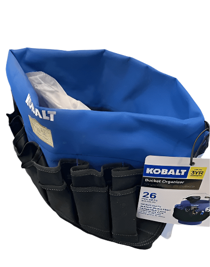 Kobalt Tool Bucket Organizer – 26 - Pocket, Rugged & Water - Resistant Design - Unrestricted Goods