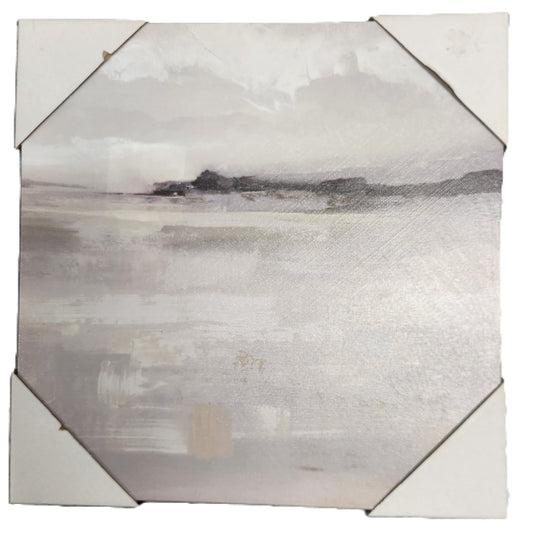 Land, Sea, and Air Wall Art – Grey Canvas Print, 12 x 12 x 1.31 Inches – Modern Square Decor for Home or Office - Unrestricted Goods