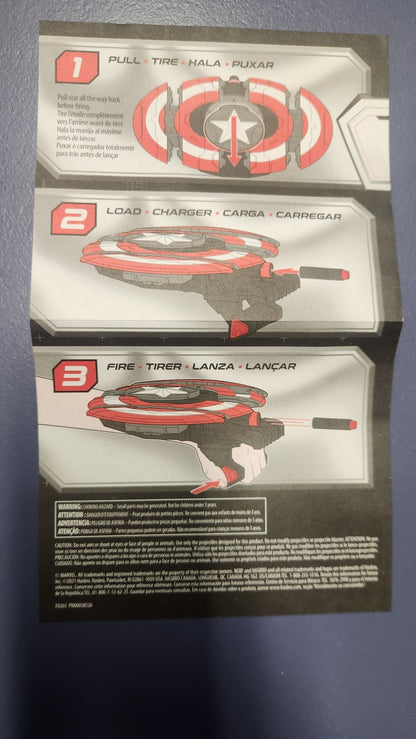 Marvel Avengers Mech Strike Captain America Strikeshot Shield – Nerf Dart Launcher - Unrestricted Goods