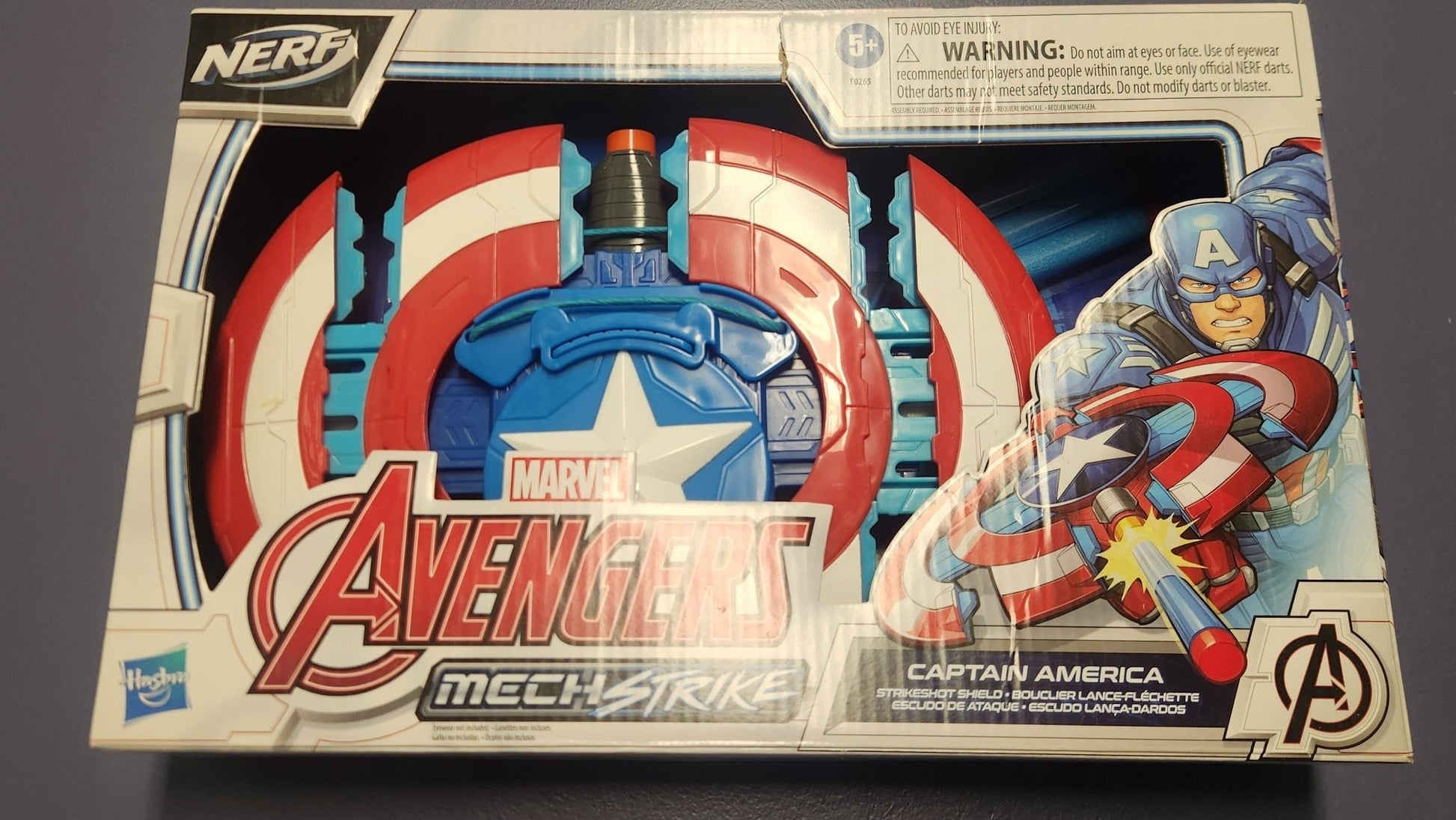 Marvel Avengers Mech Strike Captain America Strikeshot Shield – Nerf Dart Launcher - Unrestricted Goods