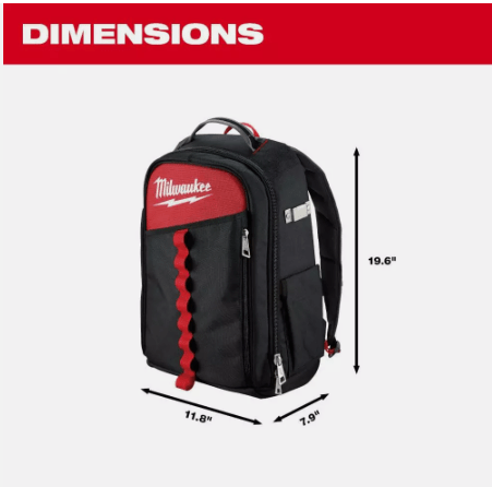 Milwaukee Low Profile Tool Backpack 22 Pockets - Unrestricted Goods