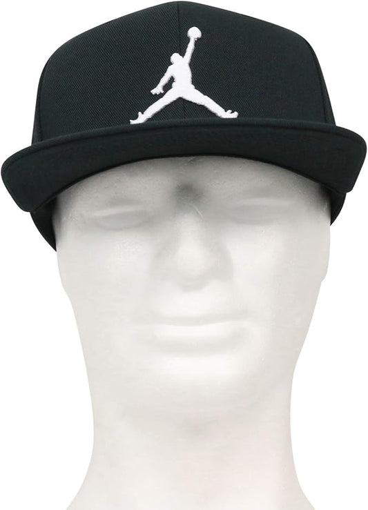 Nike Jordan Pro Jumpman Snapback Hat – Men's & Unisex Adjustable Cap Black and White - Unrestricted Goods