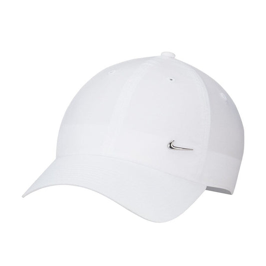 Nike Metal Swoosh Club Adjustable Hat – White Unisex Dri - FIT Performance Cap with Sleek Metal Logo - Unrestricted Goods