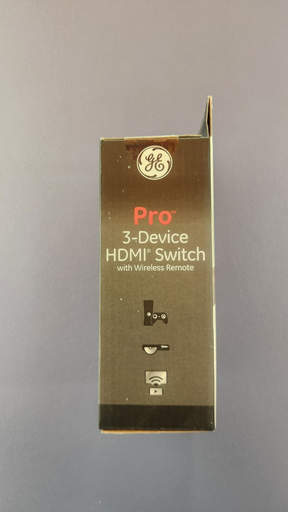 Pro 3‑Device HDMI Switch w/ Wireless Remote – 4K Ultra HD / 1080p – 3‑Port HDMI Selector - Unrestricted Goods