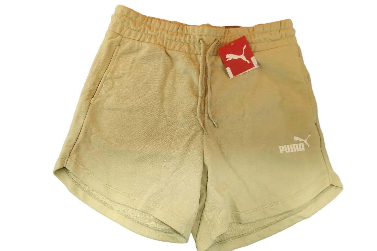 PUMA Women’s Essential High‑Waist Shorts – Spring Moss – Size M – 2 Pockets - Unrestricted Goods