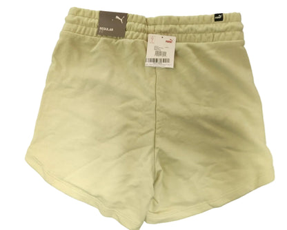 PUMA Women’s Essential High‑Waist Shorts – Spring Moss – Size M – 2 Pockets - Unrestricted Goods