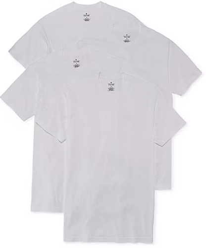 Stafford Men's Super Soft Crew Neck T-Shirts – 4 - Pack, 100% Cotton, White, All - Day Comfort - Unrestricted Goods