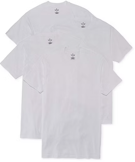 Stafford Men's Super Soft Crew Neck T-Shirts – 4 - Pack, 100% Cotton, White, All - Day Comfort - Unrestricted Goods