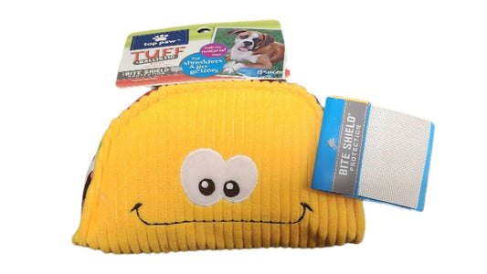 Top Paw Tuff Taco Dog Toy – Ballistic Fabric with Crunch & Squeaker - Unrestricted Goods