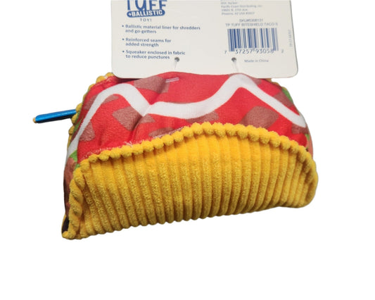 Top Paw Tuff Taco Dog Toy – Ballistic Fabric with Crunch & Squeaker - Unrestricted Goods