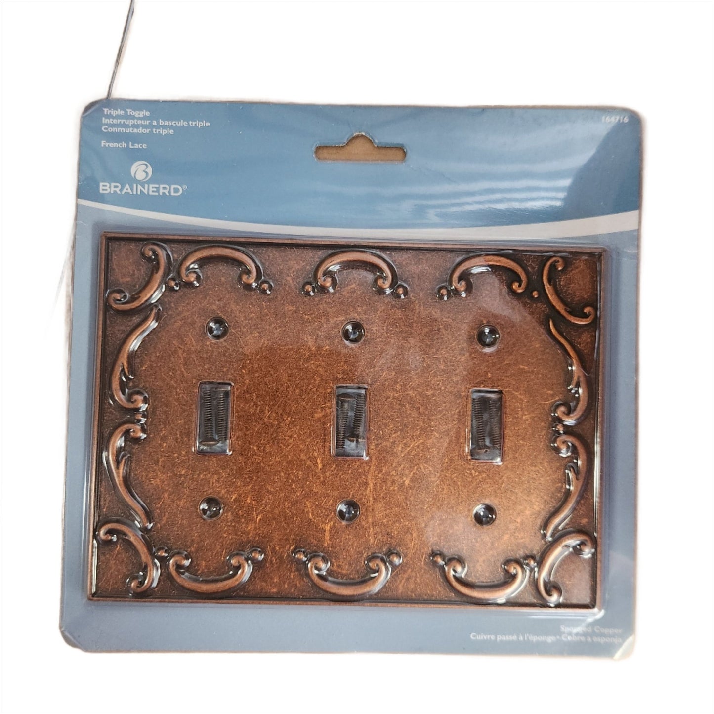 Triple Toggle Copper Rustic Wall Plate – Handcrafted Vintage Finish for Farmhouse & Industrial Décor - Unrestricted Goods