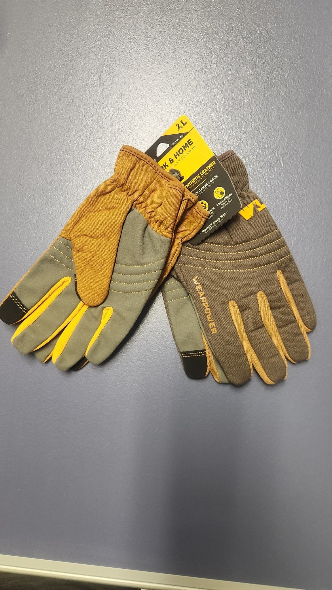 Wells Lamont Hi - Dexterity Synthetic Leather Work Gloves – 2 - Pack for Home & Jobsite - Unrestricted Goods