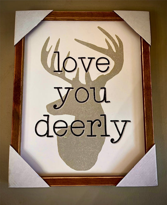 Love You Deerly Wall Art – Rustic Woodland Charm for Home & Nursery Decor - Unrestricted Goods