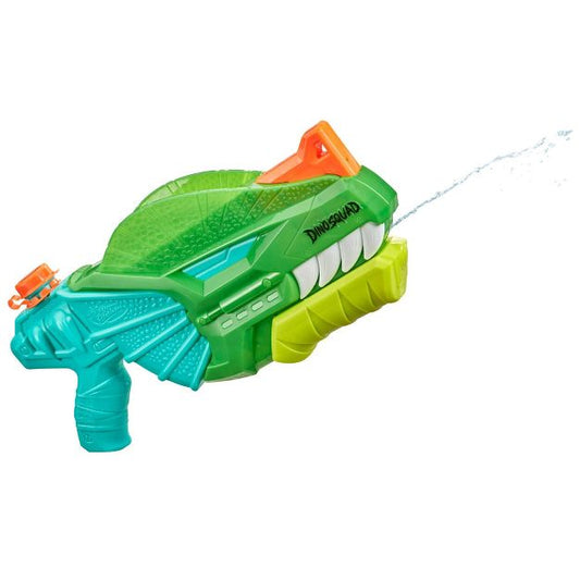 NERF Super Soaker DinoSquad Dino - Soak Water Blaster – Dilophosaurus - Inspired Pump Action Toy for Outdoor Summer Fun - Unrestricted Goods