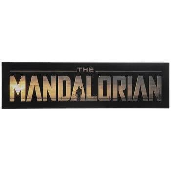 The Mandalorian Word Wood Wall Art – Star Wars Sunset Logo Sign for Game Room & Collector Display - Unrestricted Goods